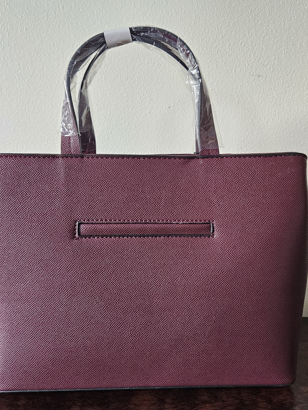 London Fog Marcelle Studded Plum Satchel NWT - Picture 2 of 8